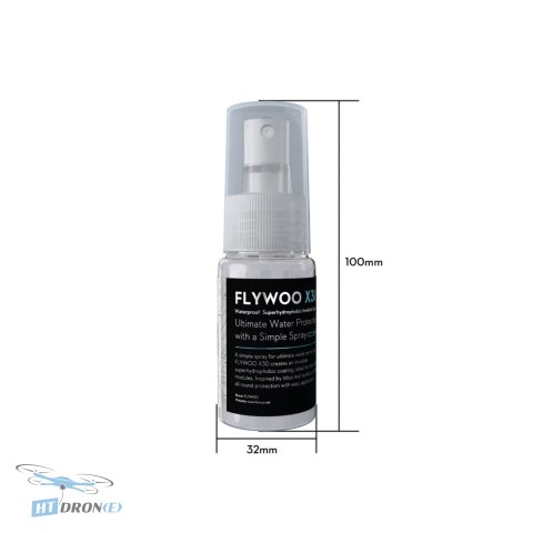 Szczegółowy widok aplikacji FLYWOO Waterproof Spray X30 Superhydrophobic do dronów FPV