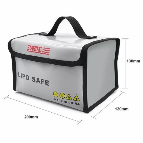 Battery Safety Bag Double-deck PVC Fireproof Cloth (20x12x13cm)