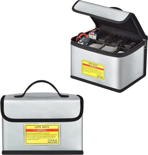 Battery Safety Bag Liquid Silicone Fireproof Cloth (21.5x15x14CM)