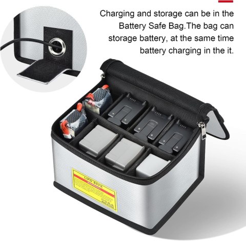 Battery Safety Bag Liquid Silicone Fireproof Cloth (21.5x15x14CM)