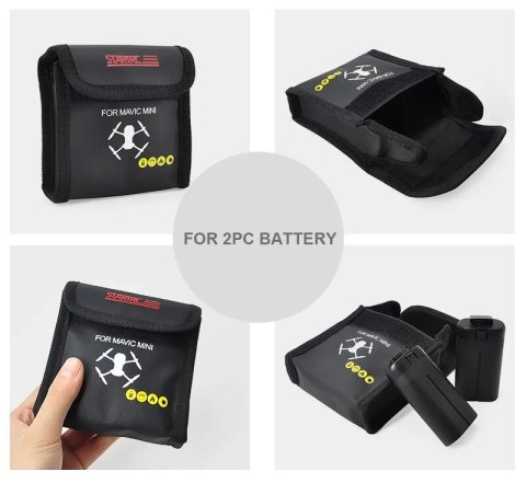Battery Safety Bag for Mini 2, Mini SE, Mavic Mini, Mini 3 Pro (for 2 pcs batteries)