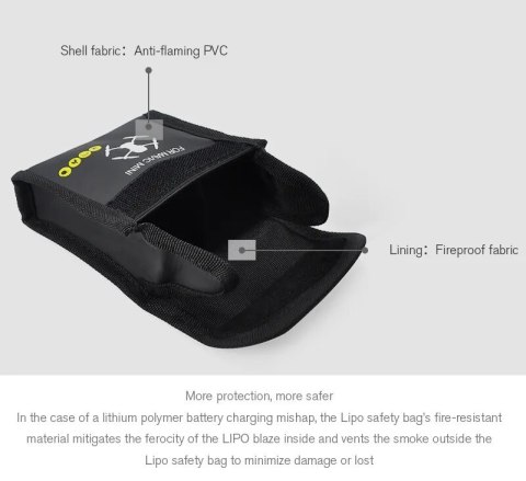Battery Safety Bag for Mini 2, Mini SE, Mavic Mini, Mini 3 Pro (for 3 pcs batteries)