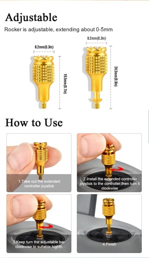 Adjustable Control Stick for DJI FPV, DJI Avata Controller