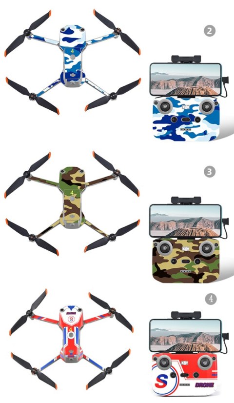 Body + Remote Controller Stikers for DJI Air 2S (style 4)