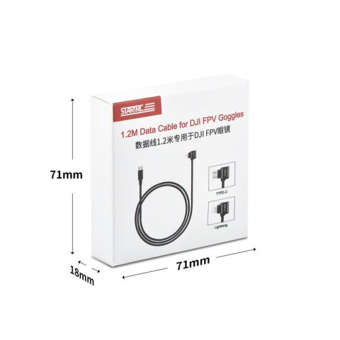 Data Cable 1.2M for DJI FPV Goggles 2/V2 (Lightning)