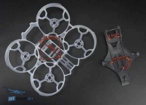 GEPRC GEP-CE CineEye Drone rama żółta szczegółowy widok z boku, najlepsza cena w HTDRONE