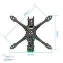 Rear view of GEPRC GEP-MK5X-O3-PRO frame for GEPRC MARK5 - connectors and mounting details, price at HTDRONE