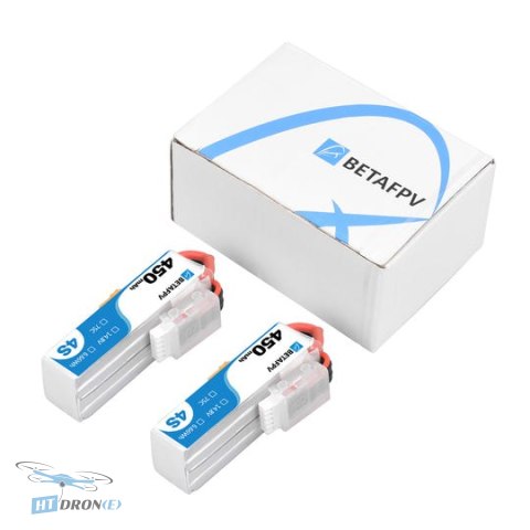 Opakowanie dwóch baterii BETAFPV LiPo 4S 14.8V 450mAh 75C XT30 w sklepie HTDRONE