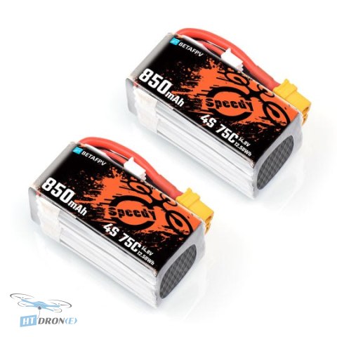 BETAFPV LiPo 4S 850mAh 75C XT30 Battery 2 Pcs best buy at HTDRONE shop