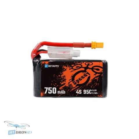 BETAFPV Lipo 4S 750mAh 95C XT30 connector XT30 side view buy at HTDRONE