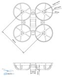 BETAFPV Meteor65 Pro Cyan FPV frame close-up buy now at HTDRONE with fast delivery