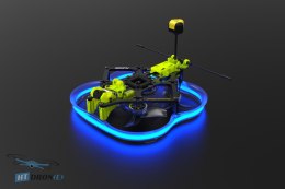 Niebieski moduł LED SpeedyBee z BEC do drona Flex26 szczegółowy widok z boku HTDRONE