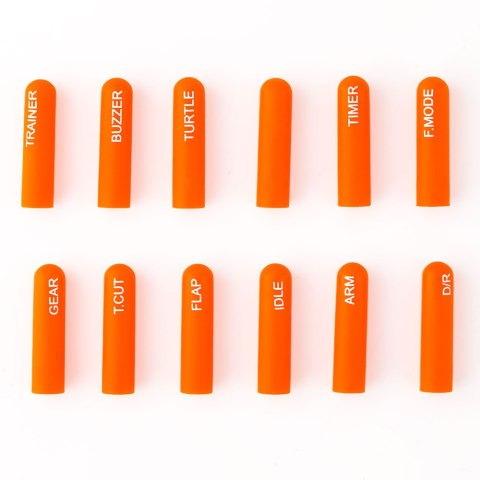 Labeled Silicon Switch Cover Set RadioMaster LONG Orange