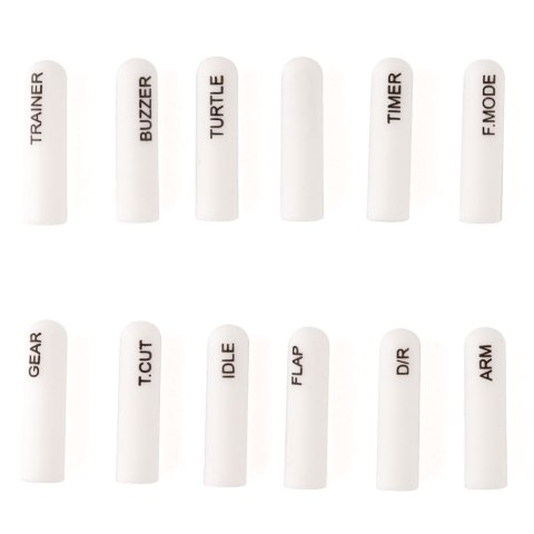 Labeled Silicon Switch Cover Set RadioMaster LONG White