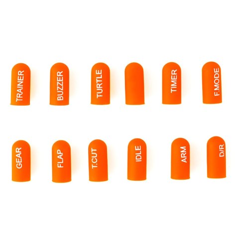 Labeled Silicon Switch Cover Set RadioMaster SHORT Orange
