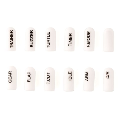 Labeled Silicon Switch Cover Set RadioMaster SHORT White