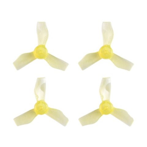 Propellers Gemfan 31mm 3-blade for 65mm Frame (1.0mm shaft, Clear Yellow) (4pcs)