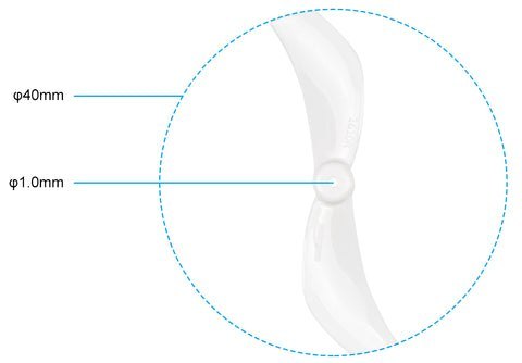 Propellers Gemfan 40mm 2-Blade 1.0mm shaft (4pcs)