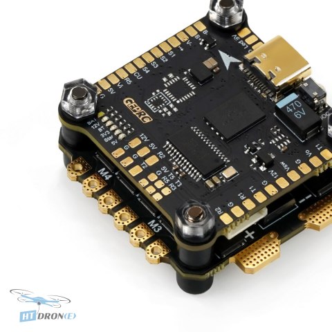Rear view GEPRC SPAN F722-BT-HD V2 FPV stack with ports for sale at HTDRONE shop