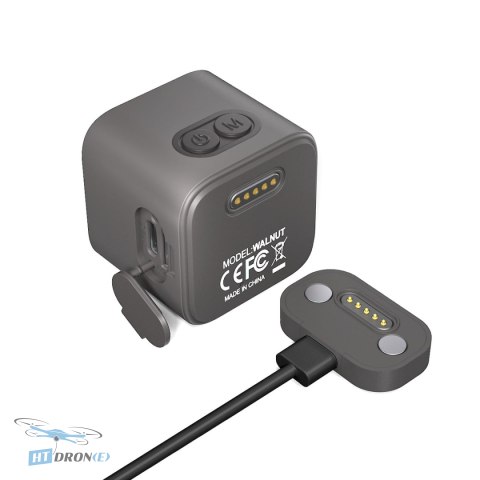 Rear view of CaddxFPV Walnut camera, showing connectors and ports - detailed product description at HTDRONE