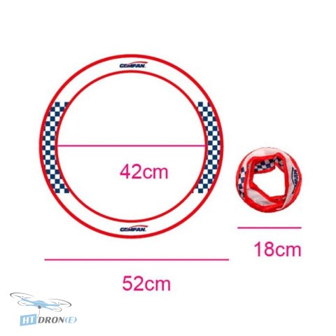 Gemfan Circle Race Gate 52cm close-up angle view - perfect for FPV training, price at HTDRONE