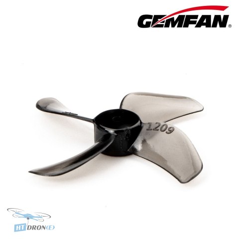 Widok z boku Gemfan 1209-4 Clear Black PC trwałe śmigła FPV 1.5mm mocowanie