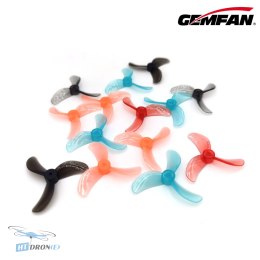 Gemfan 1608-3 40mm PC Durable 1.5mm Clear Black propellers - close-up detail view, best shop price at HTDRONE