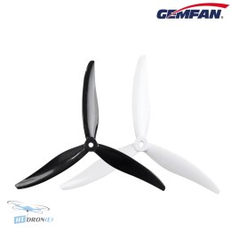 White Gemfan Hurricane 7035-3 3-blade propellers, durable PC, side view, buy now