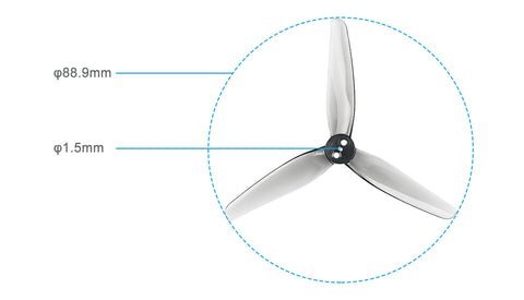 Propellers HQ 3520 3-Blade 1.5mm Shaft (4pcs)