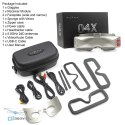 SKYZONE SKY04X V2 Red FPV gogle opakowanie i akcesoria, zawartość zestawu