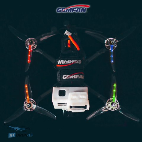 Tylna strona niebieskich śmigieł Gemfan 51433L Starlight LED cena w HTDRONE