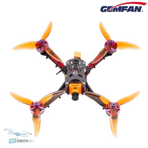 Gemfan Hurricane 51499-3 PC Durable POPO Clear Red śmigła FPV widok z trzech czwartych cena sklep