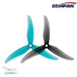 Gemfan Hurricane 5536-3 PC Durable Clear Blue śmigła FPV widok z boku cena w sklepie HTDRONE