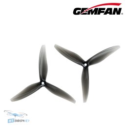 Gemfan Hurricane 6045-3 PC Clear Gray FPV propellers side view best buy HTDRONE shop