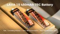Battery BETAFPV LAVA LiHv 1S 3.8V 450mAh 75C (4PCS)