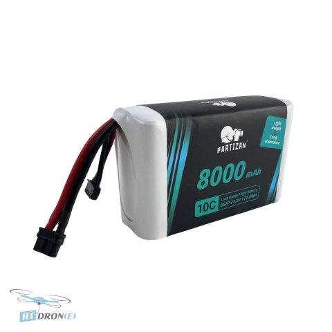 Батарея Partizan Li-ion 6S2P 22.2V 8000mAh 10C XT60 основний вигляд купити найкраща ціна магазин HTDRONE