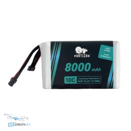 Bateria Partizan Li-ion 6S2P 8000mAh 10C XT60 zbliżenie złącza XT60 kup teraz sklep HTDRONE