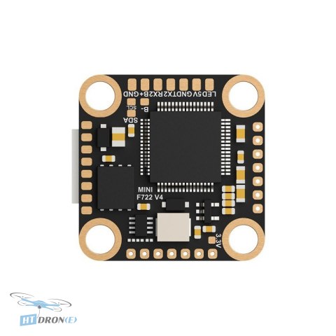 Foxeer F722 V4 Mini FPV flight controller top view PCB components HTDRONE