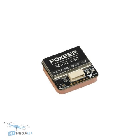 Górny widok modułu GPS Foxeer M10Q 250 5883 z kompasem, precyzyjne komponenty