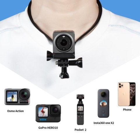 Neck holder mount for Insta360 X3 DJI Action 3/ Action 2/ OSMO Action /FIMI PALM 2/FIMI PALM/GoPro hero 8/9/10/11/ Insta360 ONE