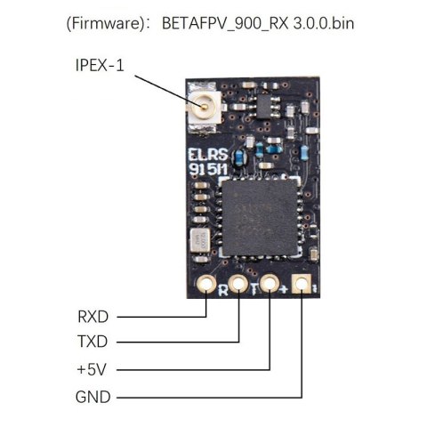 Receiver Jhemcu ELRS868/915 with antenna