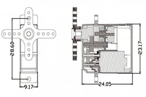 Servo Emax ES3351, 9mm, ultra-thin