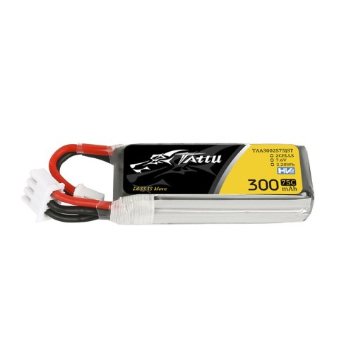 Battery Tattu Lipo 2S 7.6V 300mAh 75C With JST-PHR Plug