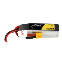Battery Tattu Lipo 3S 11.1V 450mAh 75C XT30 Plug - Long Size For H Frame