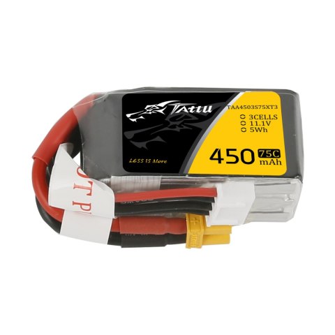 Battery Tattu Lipo 3S 11.1V 450mAh 75C With XT30 Plug
