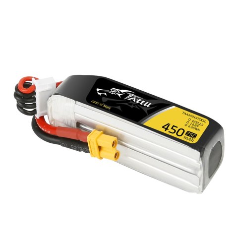 Battery Tattu Lipo 4S 14.8V 450mah 75C With XT30 Plug- Long Size For H Frame