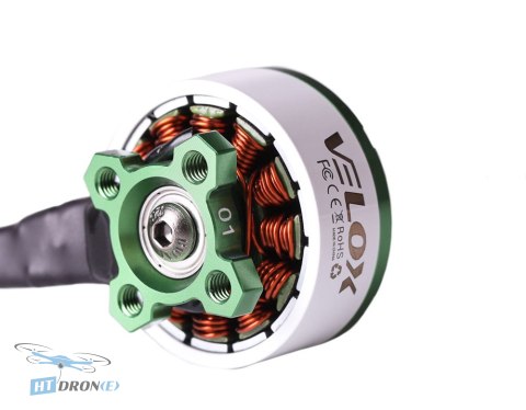Widok z góry na silnik T-Motor V2207 V3.0 KV1950, szczegóły konstrukcji, HTDRONE