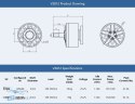 Górny widok silnika T-Motor VELOX V2812 KV1155 do drona Longrange