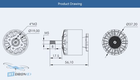 T-Motor VELOX V3120 500KV FPV motor - packaging and contents