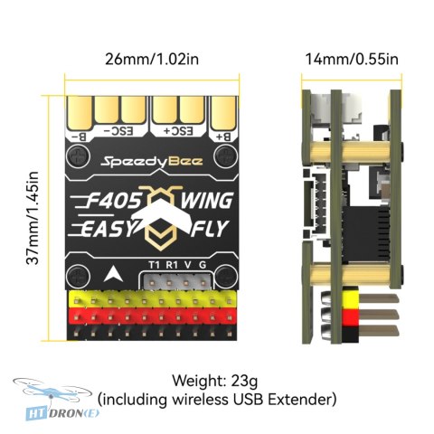 SpeedyBee F405 Wing Mini Stack top view printed circuit board PCB best shop